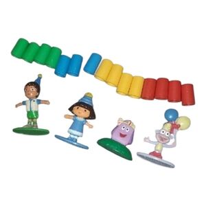 Dora The Explorer Diego Backpack Boots The Monkey Colorful Kids Toy Figurine Set